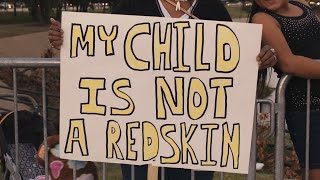 American Indians protest the Washington Redskins name on Monday night at ATampT Stadium [upl. by Tnayrb]