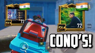 Indian CONQUERORS versus a SIX FINGER player  PUBG Mobile [upl. by Rika]