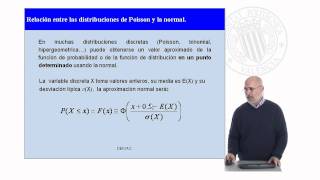 Relación entre las distribuciones de Poisson y la normal   UPV [upl. by Etnohc11]