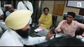 Watch spat between Ludhiana MLA Simarjit Bains and Gurdaspur DC Vipul Ujwal caught on camera [upl. by Regni]