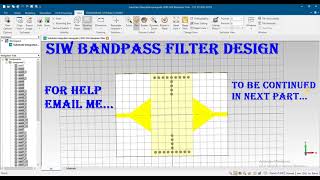 Substrate Integrated waveguide SIW SIW Bandpass lowpass highpass bandstop Filter design in cst [upl. by Neirrad165]