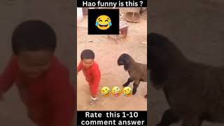 Child fun with Goat 🦌Funny animal videos  funny videos  animal lovers  animal videos  Pet amp Cat [upl. by Coleen]