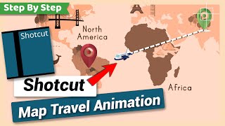 Create Dashed Line Animated Travel Map  Shotcut Tutorial [upl. by Leuneb]