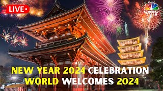 LIVE New Year 2024 Celebrations  Dubai Bangkok Hong Kong Fireworks  World Welcomes 2024  IN18L [upl. by Agosto]