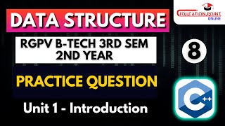 Lec 8  Practice Question  RGPV BTech 3rd Sem 2 year [upl. by Krahmer]