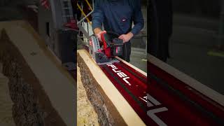 Cutting Live Edge Timber Slab with the Milwaukee Track Saw Precision at Its Best [upl. by Navy336]