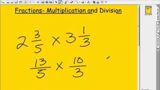 Fractions Multiplication amp Division [upl. by Sirapal219]