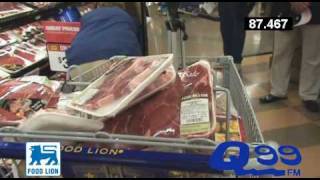 Food Lion  Q99  99 Second Shopping Spree  April 2010wmv [upl. by Lazos]