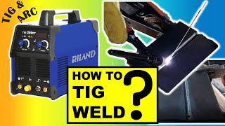 ටිග් වෙල්ඩින්ග් ඉගෙනගමු  How To Do TIG Welding With RILAND TIG 200 CT [upl. by Damek]