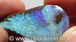 Opal Boulderopal Boulder Opal mit Bohrung 003325 b [upl. by Moretta]