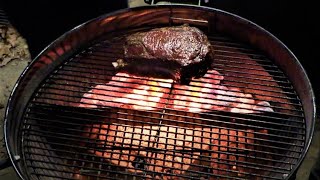 Cowboy Ribeye using Slow N Sear on Weber Kettle [upl. by Zaneta]