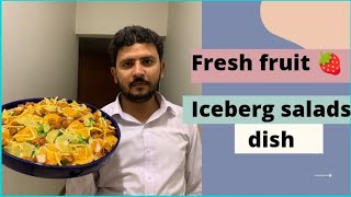 fresh frui iceberg salad ll Iceberg recipeahsaanaliiceberg [upl. by Letnuahs]