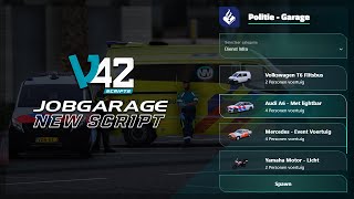 ESXQBCore JobGarage FiveM Script Showcase  v42  Scripts [upl. by Arahsak]