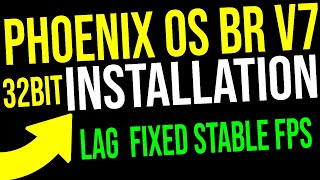 Phoenix OS BR V7 32BIT installation With Explanation in URDUHindi  Get Stable FPS  Android [upl. by Ttcos]