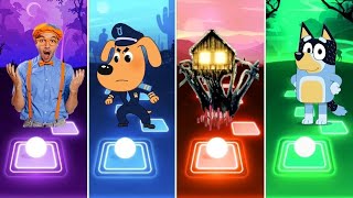 Sheriff Labrador 🆚 Bluey Bingo 🆚 Blippi Cartoon 🆚 House Head 🎶🎶 Who Is Best [upl. by Eydie]