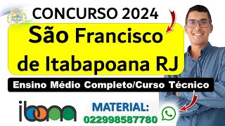 Concurso São Francisco de Itabapoana RJ  Edital 02  Banca IBAM  Provas anteriores da banca IBAM [upl. by Cronin]