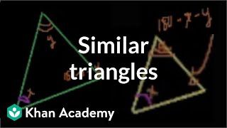 Similar triangles  Similarity  Geometry  Khan Academy [upl. by Magnolia650]