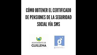 Tutorial 13 Cómo obtener el certificado de pensiones de la seguridad social vía SMS [upl. by Attenohs]