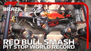 Red Bull Smash Pit Stop World Record  2019 Brazilian Grand Prix [upl. by Queridas]