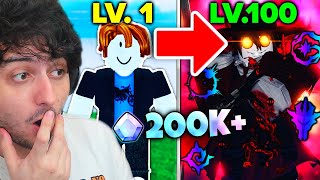 Noob with 200000 Gems GETS INSTANTLY OVERPOWERED in Anime Vanguards Roblox [upl. by Lissi689]