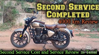 Royal Enfield Classic350 Second Service Completed  Second Service Cost Details tamil royalenfield [upl. by Burkle]