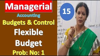 15 Budgets amp Budgetary Control  Flexible Budget  Prob No 1 from Managerial Accounting [upl. by Gar911]