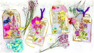 Use Your Stash Build Your Stash 3 🌸 JOURNALING TAGS From Scraps  WAX SEAL Tutorial  Junk Journal [upl. by Sefton804]