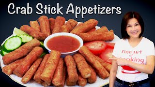 Crispy Fried Crab Stick Appetizers  Finger Food  Quick and Easy Recipe  油炸蟹柳条開胃菜 [upl. by Gally]