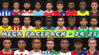 PES 2017 NEW MEGA FACEPACK 202425 [upl. by Mohandas]