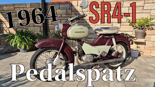 Originallackfetischist  Simson Spatz mit Pedalen von 1964 [upl. by Proudfoot]