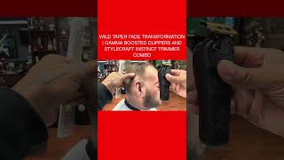 Wild Taper Fade Transformation  Gamma Boosted Clippers and Stylecraft Instinct Trimmer Combo [upl. by Remy]