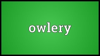 Owlery Meaning [upl. by Neda]