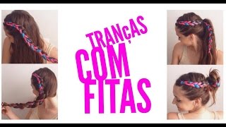 4 Tranças para o carnaval  Tutorial Vou de Trança [upl. by Gore]