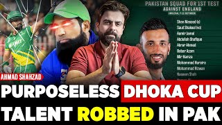 Pakistans SHOCKING Test Squad Announcement  Dhoka Cup Failed DOMESTIC TALENT [upl. by Kroo122]