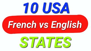 10 USA States English vs French Pronunciation [upl. by Vitale]