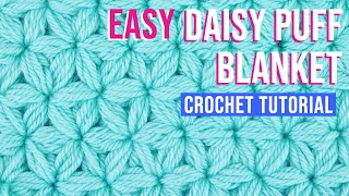 Crochet 70’s Vintage Daisy Flower Square Tutorial  DIY [upl. by Threlkeld]