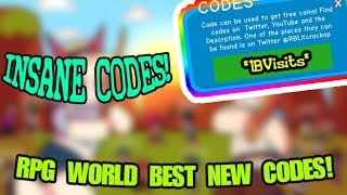 CODES🔥 RPG World All New Codes  Latest Codes  Roblox RPG World🔥 [upl. by Dannye547]