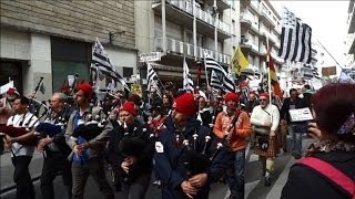 Manifestation à Nantes pour la quotréunification de la Bretagnequot [upl. by Vastha884]