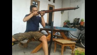 Homemade Mosin nagant Boltaction airsoft sniper rifle [upl. by Anawak396]