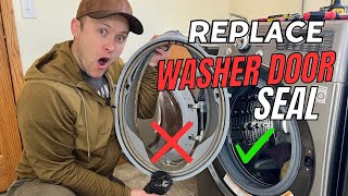 How to Replace Your Washing Machine Door Boot  Rubber Door Seal Gasket [upl. by Barncard]