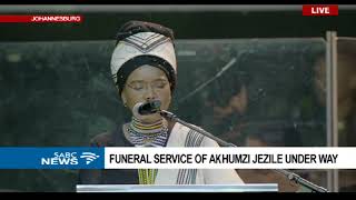 Noxolo Grootboom reads Akhumzi Jeziles orbituary [upl. by Dole]