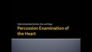 Percussion Examination of the Heart [upl. by Arihsaj]