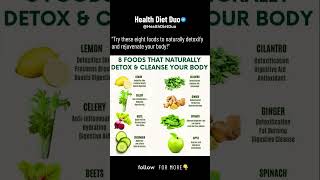 8 Food that naturally detox your body  HealthDietDuo shorts [upl. by Odlaner]