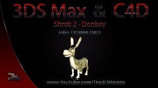 Cinema 4D 3DS Max  Shrek 2 Donkey Model Download [upl. by Sidras]