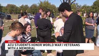 Abilene Christian University honors World War I veterans with a memorial [upl. by Cristiona]