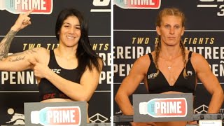 UFC 307 OFFICIAL WEIGHINS Kayla Harrison vs Ketlen Vieira [upl. by Aixela]