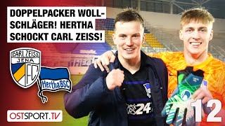 Doppelpacker Wollschläger Hertha schockt Carl Zeiss Jena  Hertha BSC  Regionalliga Nordost [upl. by Brock]