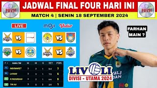 Jadwal Livoli Divisi Utama Hari Ini  PASUNDAN vs INDOMARET  Babak Final Four Livoli Divisi Utama [upl. by Garap179]