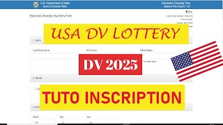 comment sinscrire à la dv loterie 2025  Tuto inscription [upl. by Auburta]