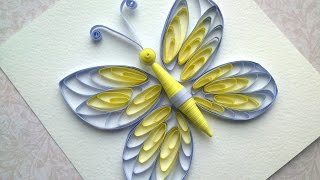 Quilling instructions How to make quilling butterfly with comb Quilling patterns [upl. by Betz]